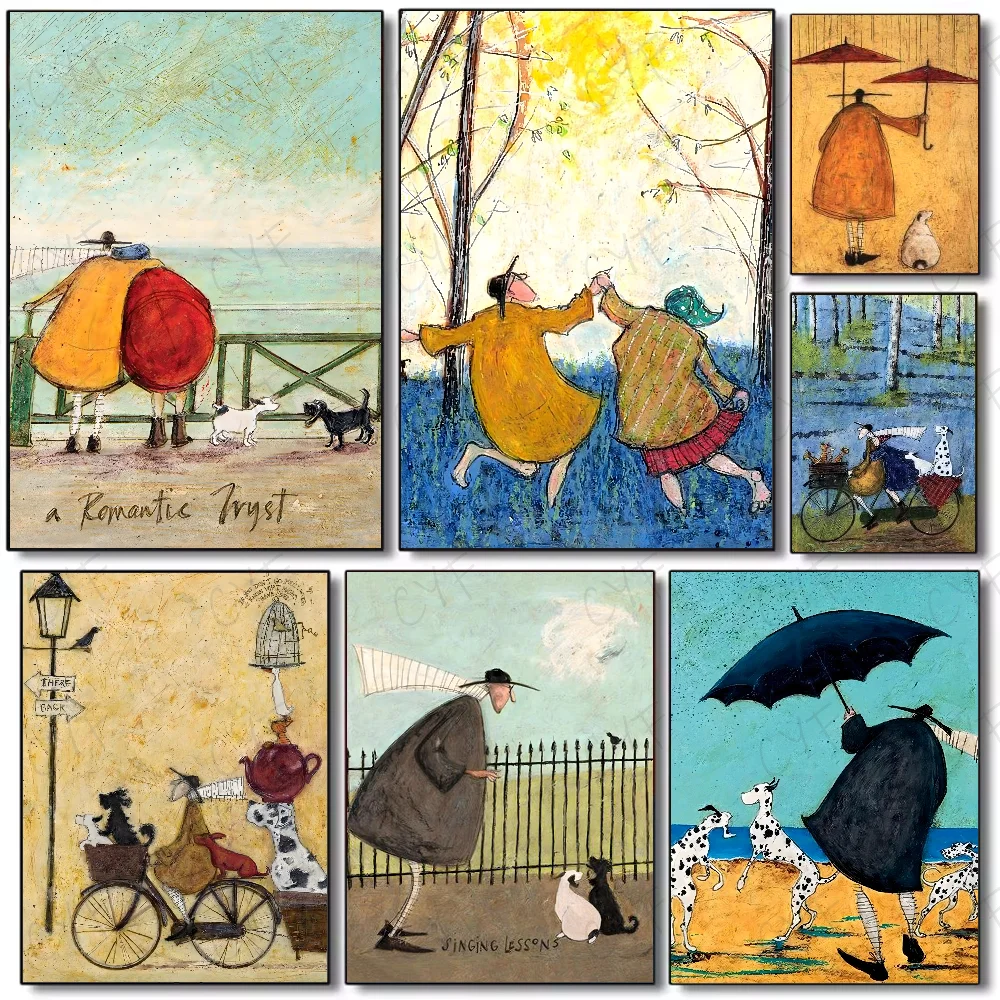 1 x S-Sam T-Toft Kunstposter, Mehrzweck-Wandkunst für Wohnzimmer, Schlafzimmer, Büro, Flur, Bar |   Geschenkidee für die Inneneinrichtung