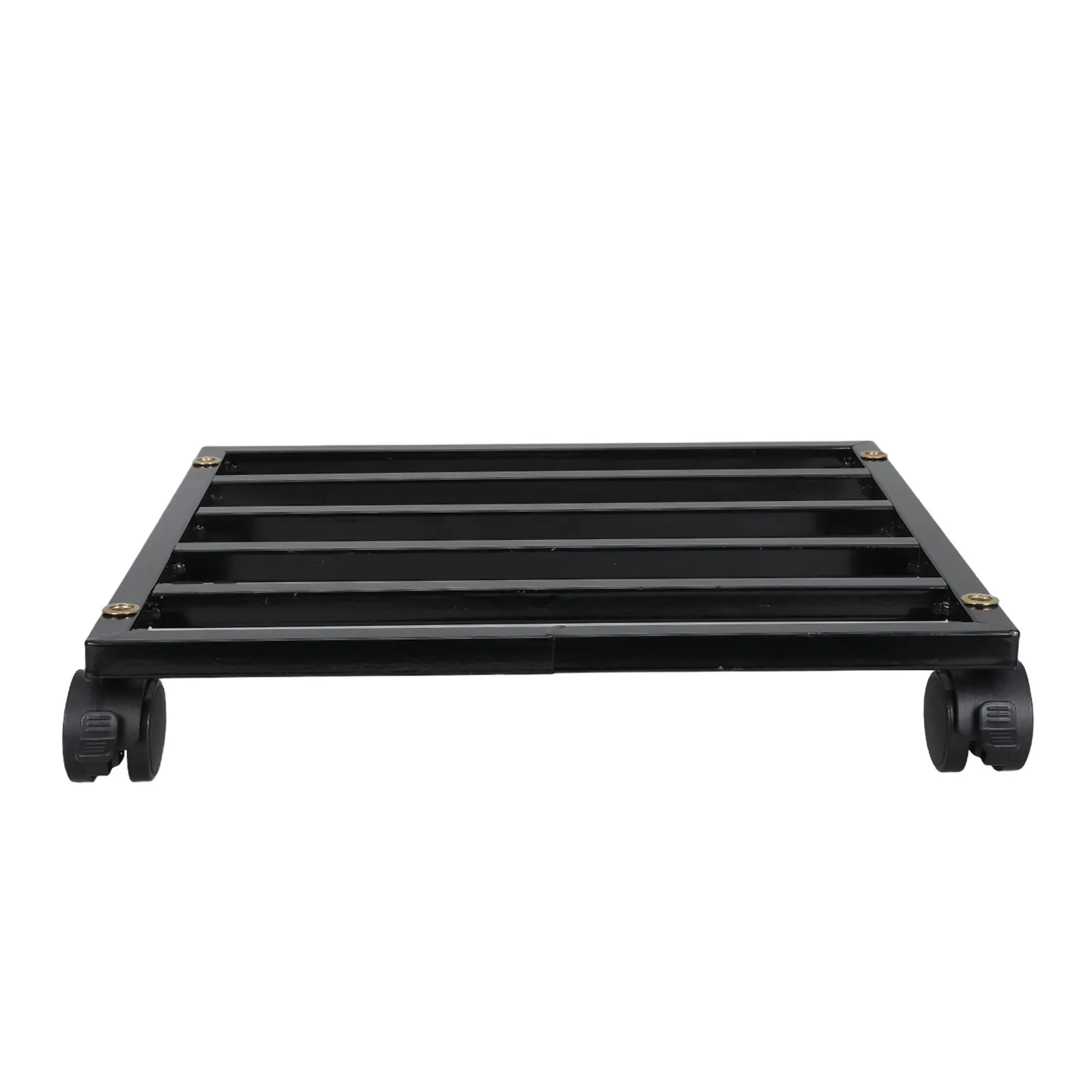 Metal Plant Stand Square 13.8-Inch Iron Flower Pot Holder Outdoor Rolling Planter Base Mobile Flower Pot Stand Outdoor