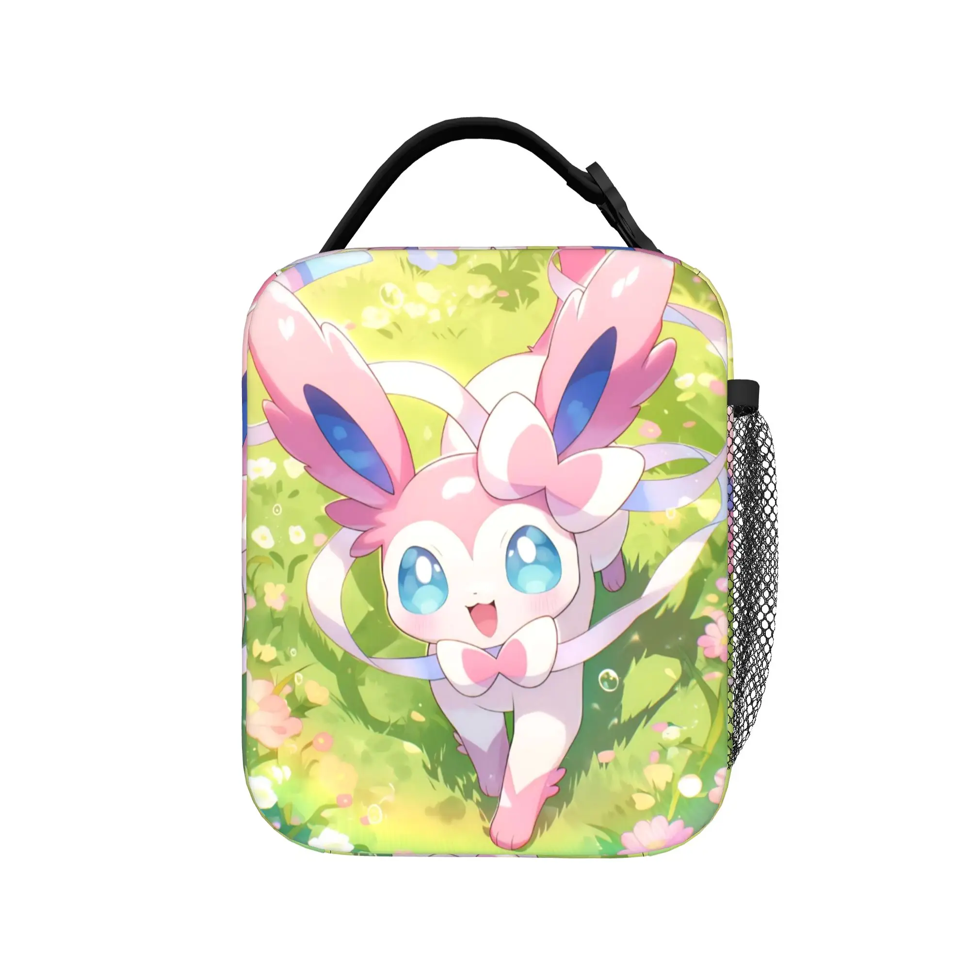 Термосумка для обедов Eevees Sylveons, большая, с изображением покемонов, контейнер для еды, сумка-холодильник, ланч-бокс для колледжа, путешествий, для мужчин и женщин
