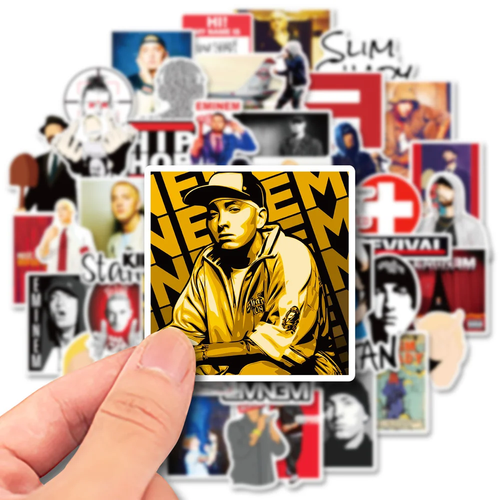 10/50 pçs hip hop rapper eminem adesivos para portátil notebook