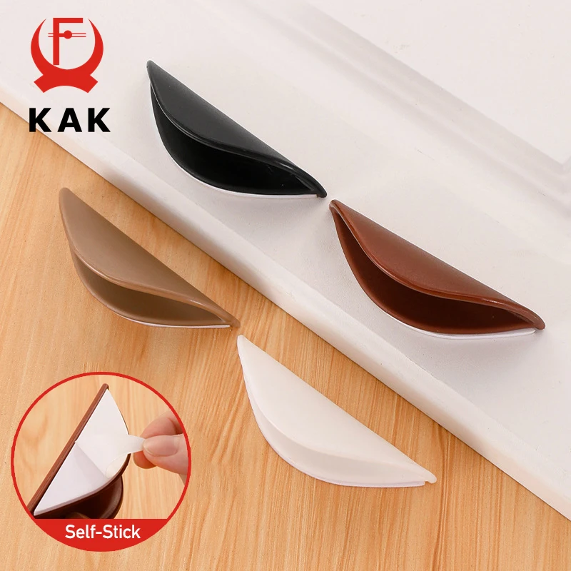 

KAK 5PCS Punch-Free Cabinet Handles Auxiliary Cabinet Organizer Pull Self-Adhesive Sliding Door Handle Window Puller Hardware