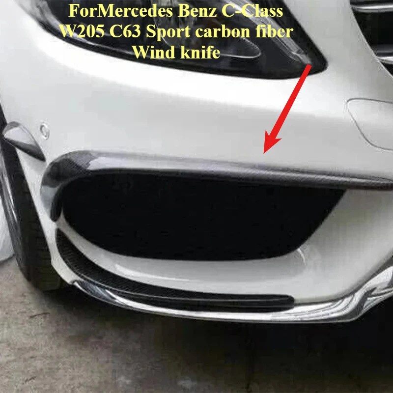 

High Quality Material Selection Suitable ForMercedes Benz C-Class W205 C63 Sport Carbon Fiber Front Wind Blade