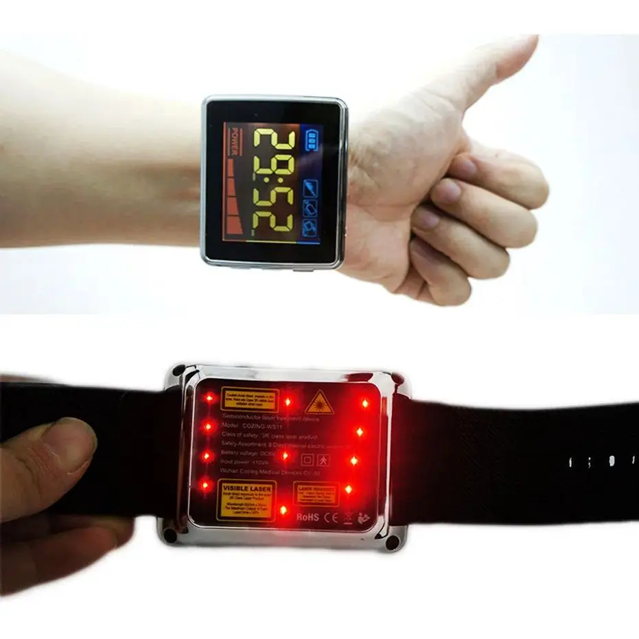 

650nm Laser Physiotherapy Hypertension Laser Therapy Watch Semiconductor Laser Treatment Instrument Wrist Watch