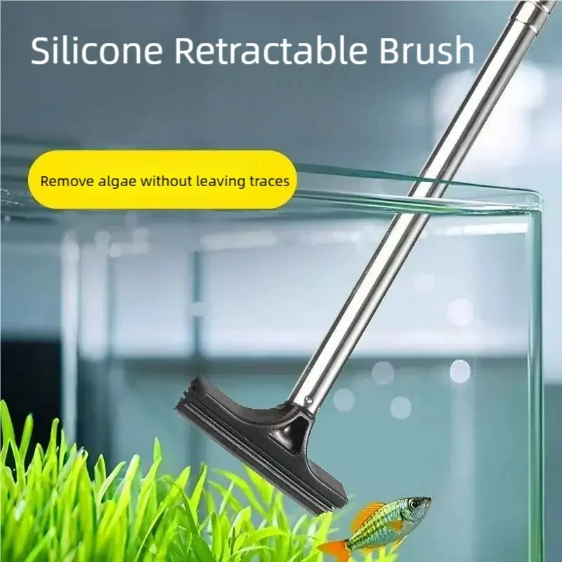 Removedor de Algas para Mini Aquário, Limpador Multifuncional de Vidros de Tanque de Peixes, Ferramenta de Limpeza de Plantas Aquáticas, Limpador de Espelho Retrovisor de Carro
