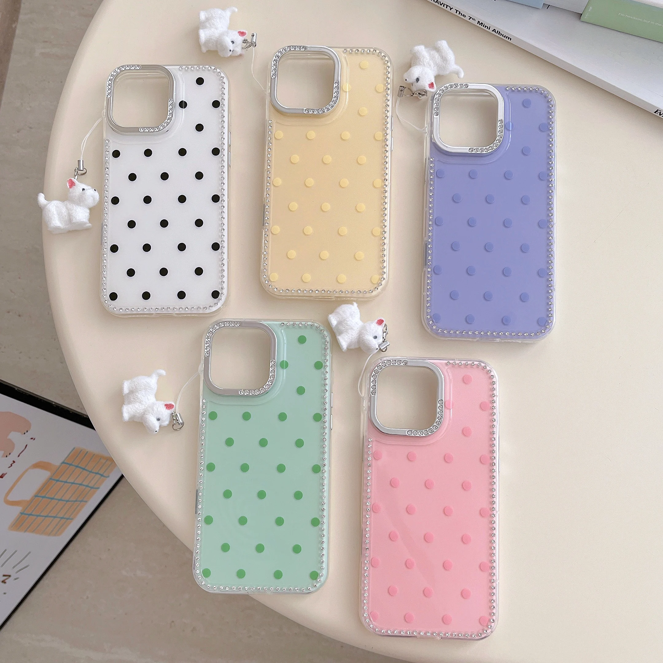 

Прозрачный чехол с блестками и бриллиантами для iPhone 17, 16, 15, 14, 13, 12, Pro Max 15 Plus, чехол для телефона со стразами и подвеской, милый чехол