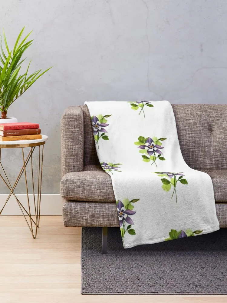 Columbine Flower Throw Blanket Soft Blankets For Baby Blankets