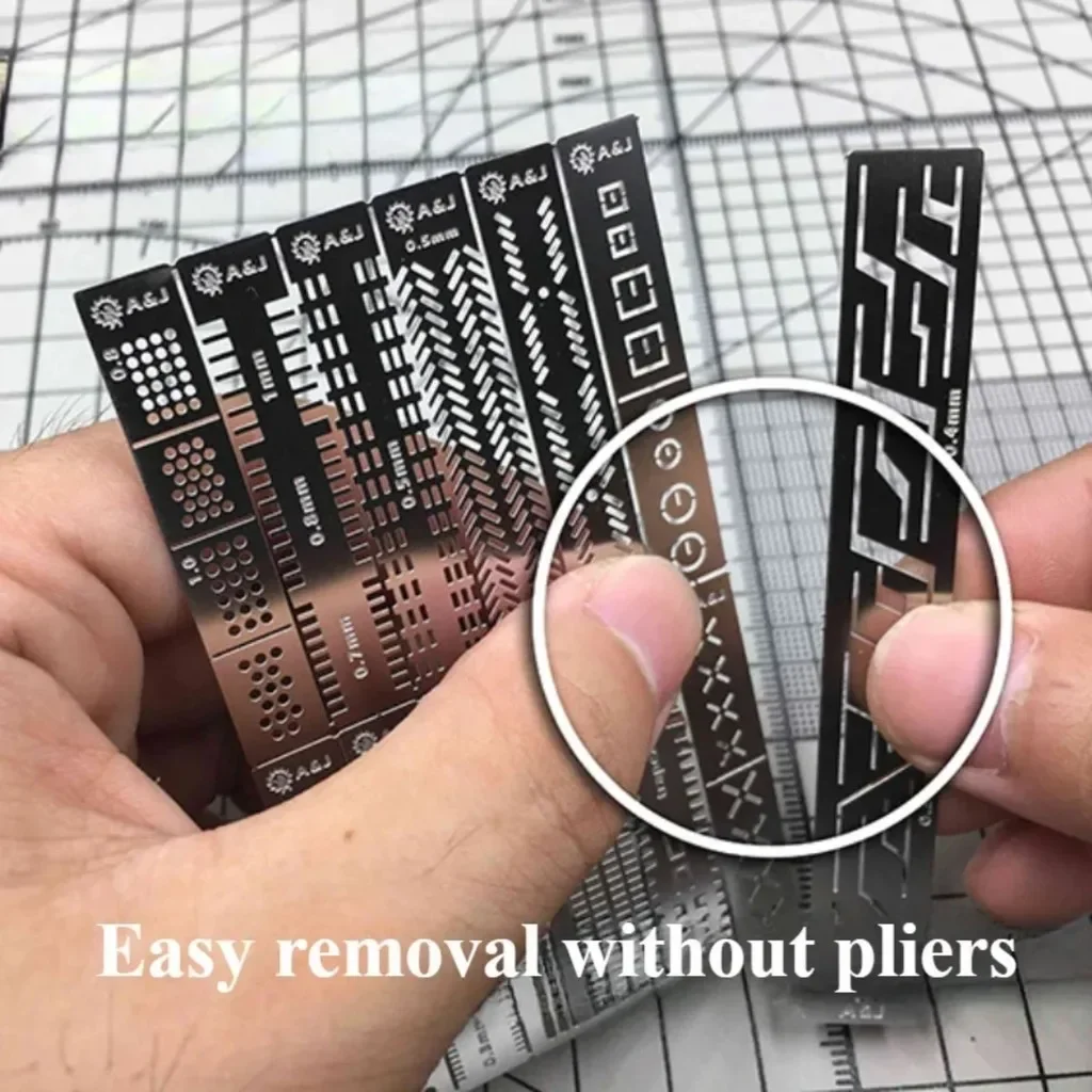 13 in 1 righello per intaglio foro per trapano Detailer Scribe Line Stencil per Gundam modello di hobby fai da te lavorazione versatile strumento artigianale di precisione