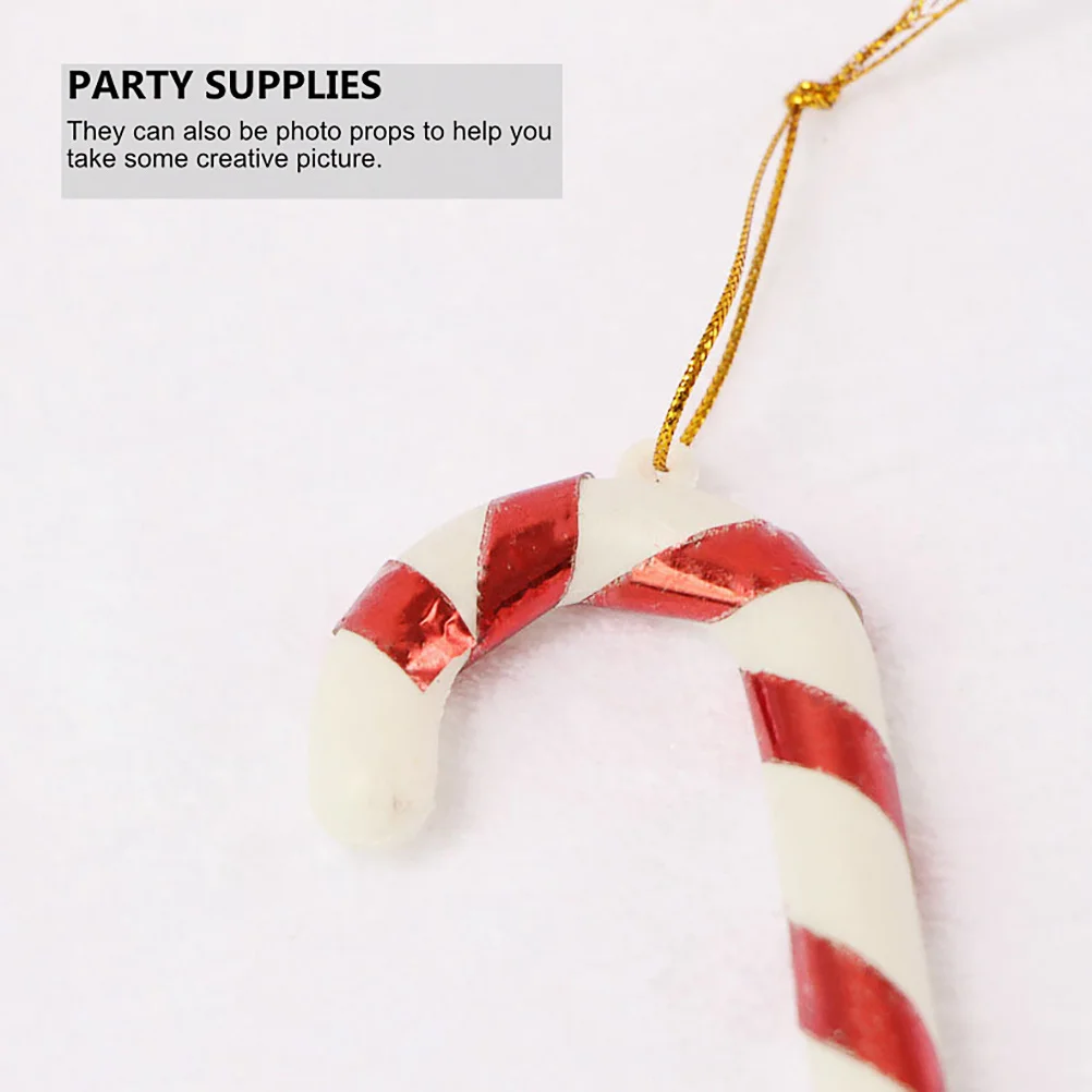 

1Set 12 Pieces Candy Cane Ornament Christmas Tree Pendant Decorative Hanging Supplies for Xmas Festival Photography Props
