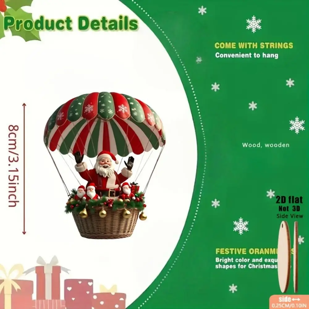 10Pcs Santa Claus Christmas Tree Hanging Portable Handmade Christmas Tree Decor Props Christmas Decor Garden Decorations