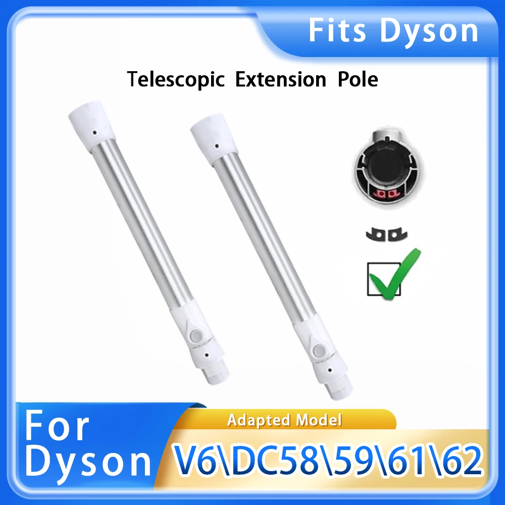 For Dyson V6\\DC62\\58\\59\\61Extension Rod Telescopic Straight Pipe Release Handheld Wand Tube Pipe Bar Replacement Accessories