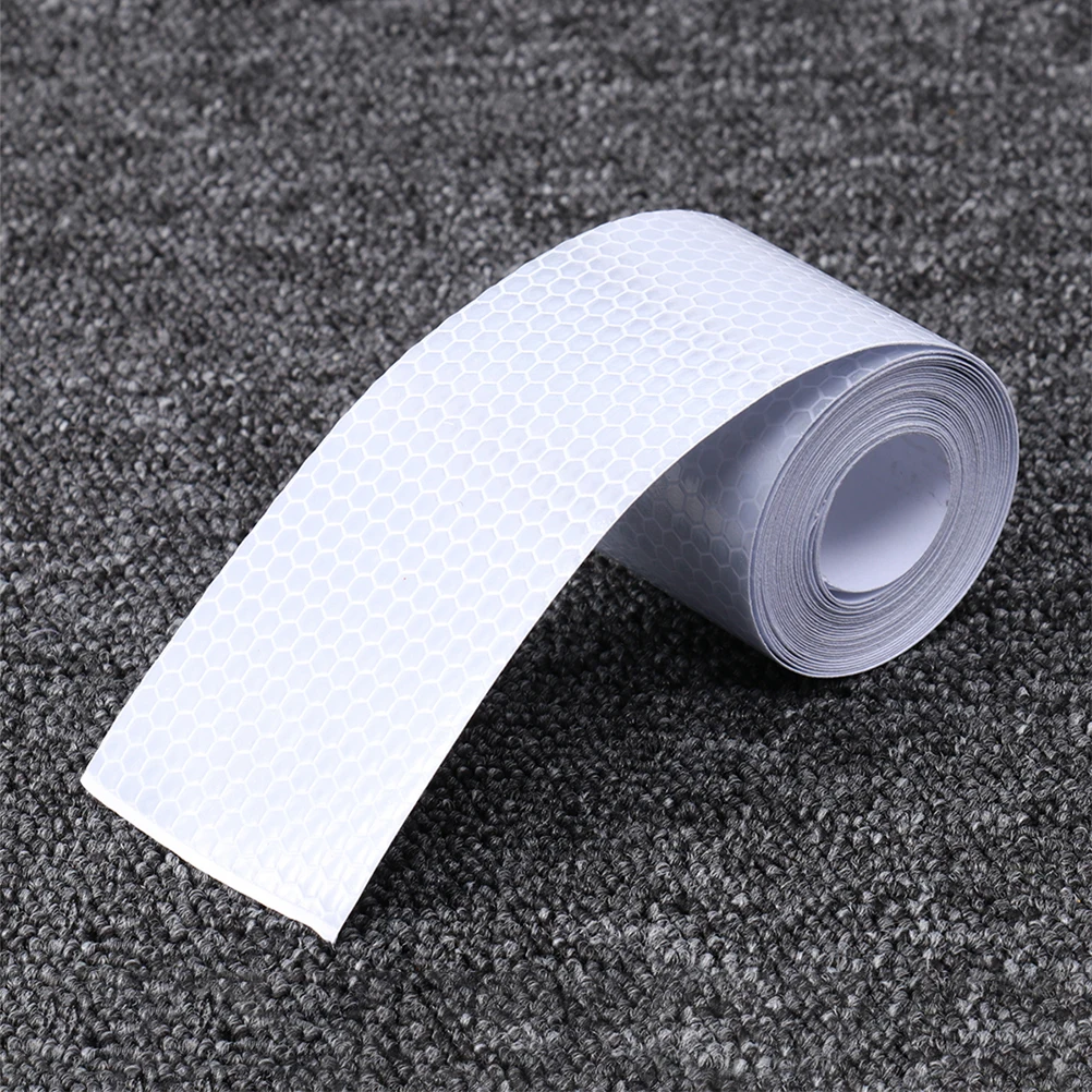 

3 Rolls Reflective Tape Sticker Crystal Grid Film Adhesive Warning Safety High Visibility Retroreflective Car Fence Hospital
