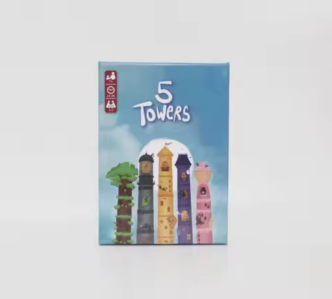 5 Towers Board Game 2-6 Players Fast paced card game, Funny Strategy Game