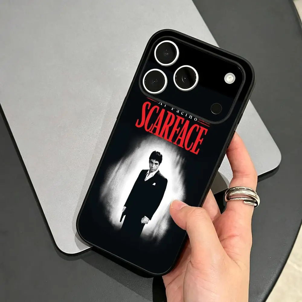 Cool Hot Scarface Film Al Pacino Movie Phone Case Soft black Shockproof Cover For iPhone17 air 16 e 15 14 13 12Plus Mini Pro Max view 3