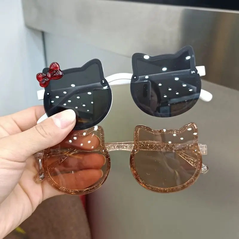 TAKARA TOMY Hallo Kitty Sommer Neue kinder Feine Flash Bogen Licht Anti-glare Outdoor Meer Polarisierte Sonnenbrille für mädchen