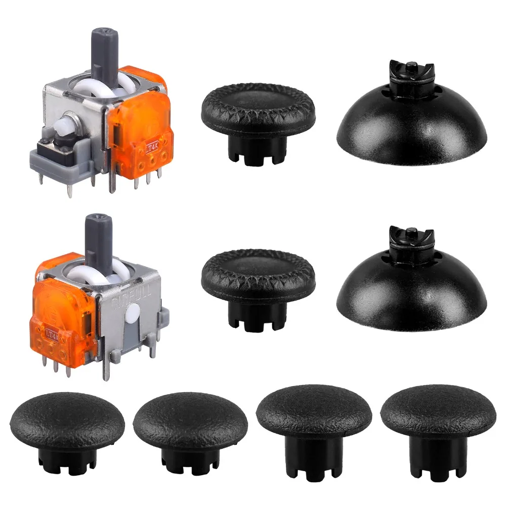 TMR Sensing TMR Joystick Repair Kit Interchangeable Caps Textured Grip Controller Thumbstick Assembly for PS5 Controller