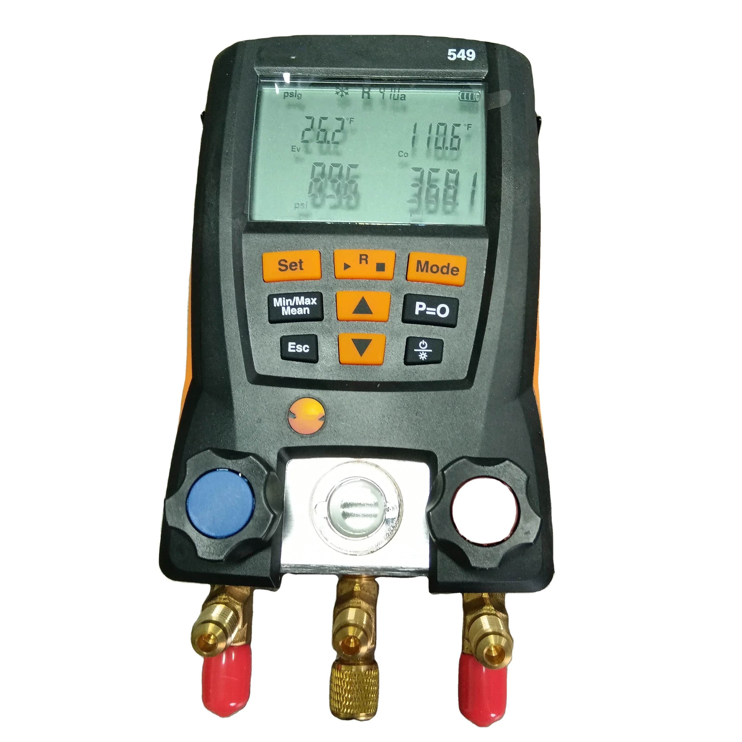 2026 Testos 549 Entry-Level Digital Manifold Instrument Refrigerant Pressure Gauge Group with Fluorination Meter
