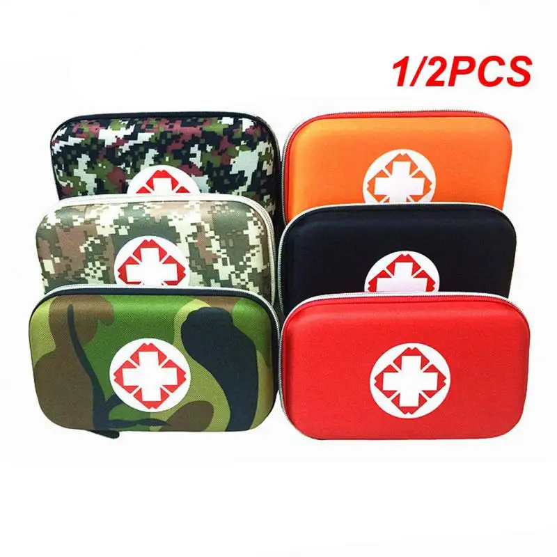 

1/2PCS Portable Emergency Bag First Aid Storage Box For Household Outdoor Travel Camping Equipment Survival Kit