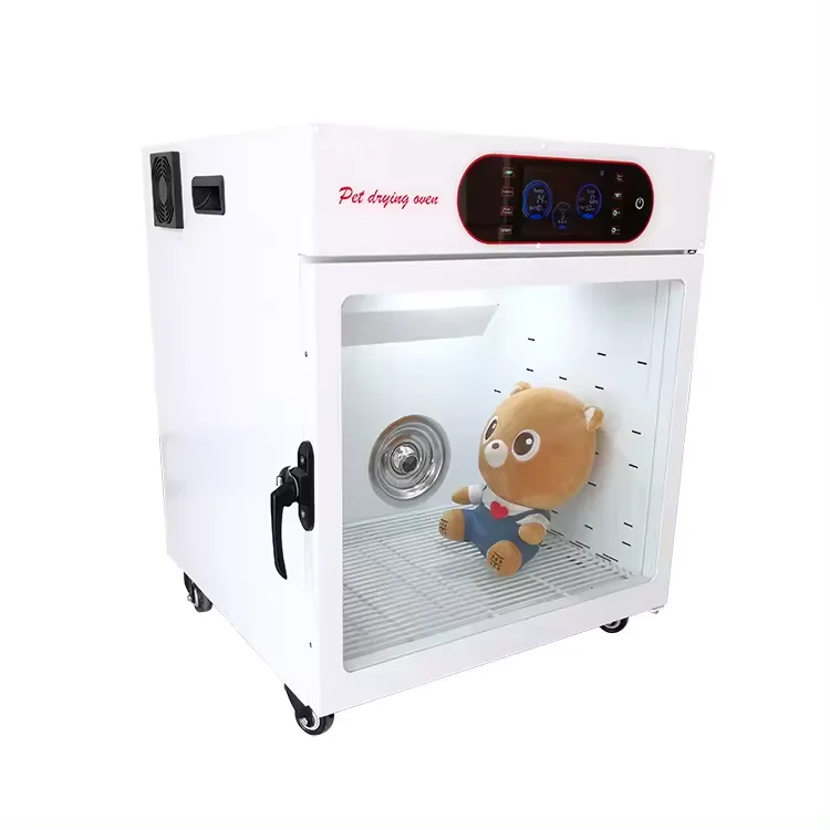 Caja secadora para mascotas de tamaño pequeño y mediano, limpieza automática con tienda para perros y gatos, salón de belleza para mascotas