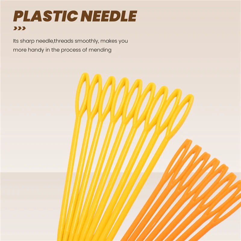 -HOPE 18 pezzi di plastica per cucire a mano, aghi per arazzi, per rammendo, artigianali, 9,3 cm, 7 cm ciascuno, 9 pezzi