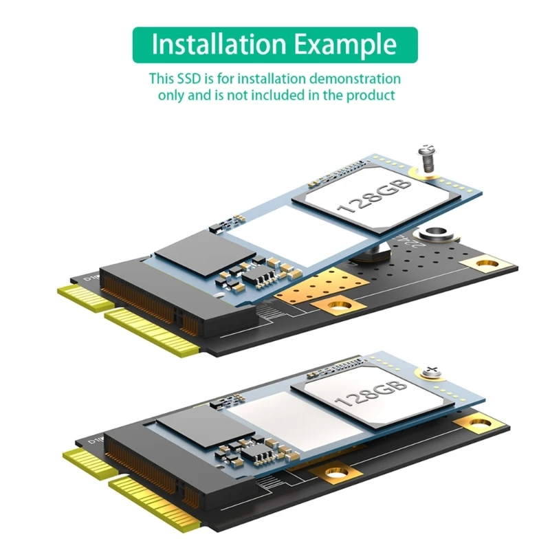 NGFF ( M.2 ) Key Based SSD Adapter M.2 NGFF SSD to mSATA Convert Card for 2230 2242mm