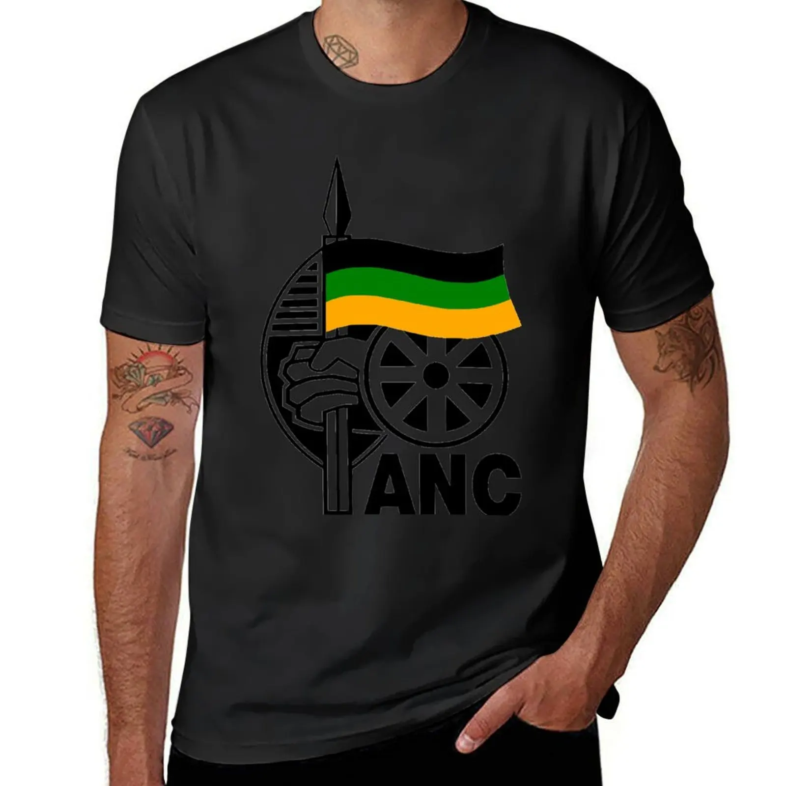 The African National Congress (ANC) T-Shirt korean fashion quick drying tees mens plain t shirts