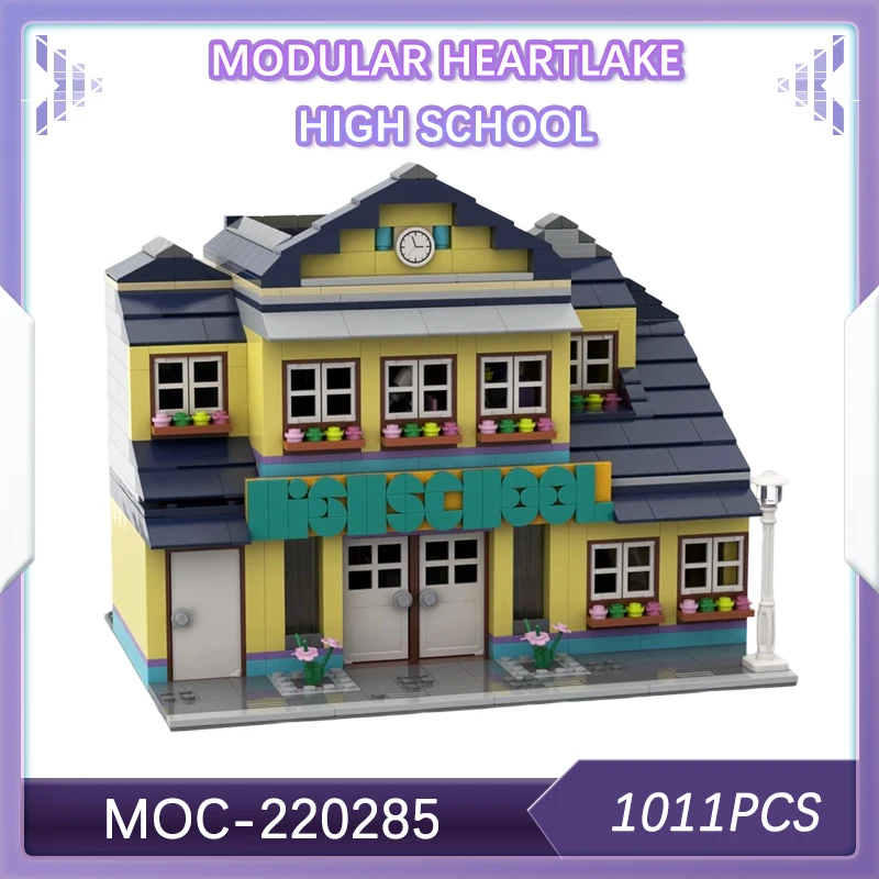 

1011PCS Modular Heartlake High School Building Block Assembly Custom cCty Module Gift Educational Toy Compatibility MOC-220285