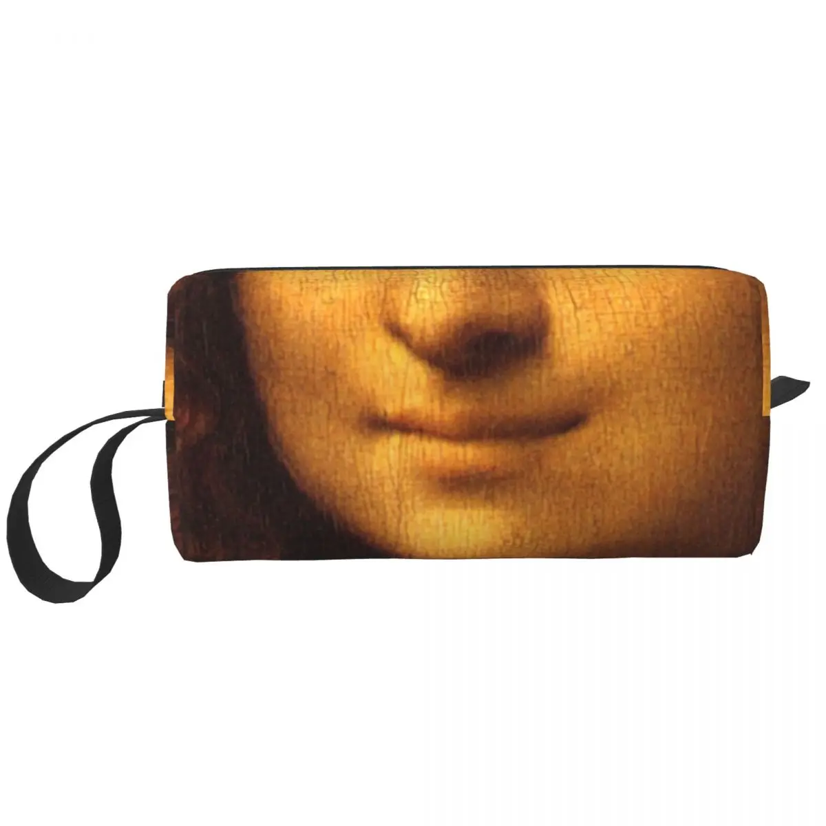 Mysterious Smile Leonardo Da Vinci Toiletry Bag Women Mona Lisa Cosmetic Makeup Organizer Ladies Beauty Storage Dopp Kit Box