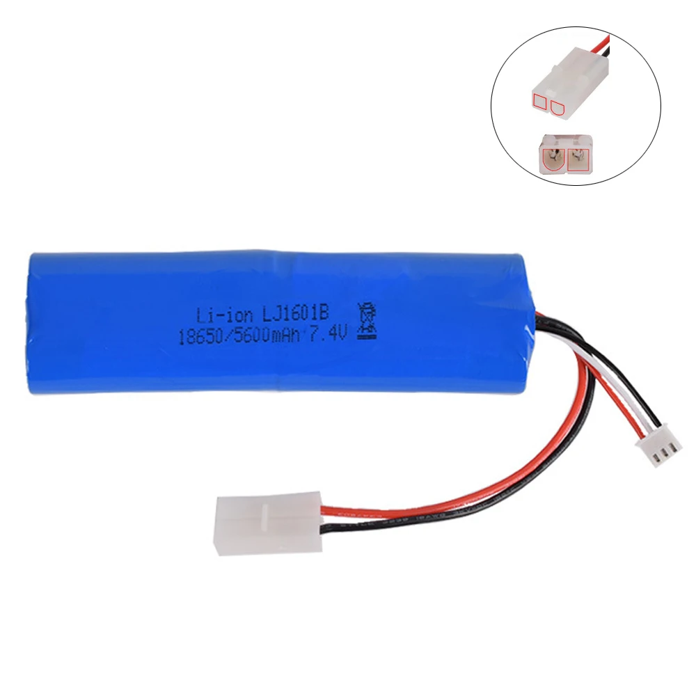 7.4V 5600mah 18650 bateria Lipo L6.2-2P wtyczka dla heng long 3818 3889 3809 zbiorniki RC samochodzik zabawka aktualizacja części akumulator o dużej