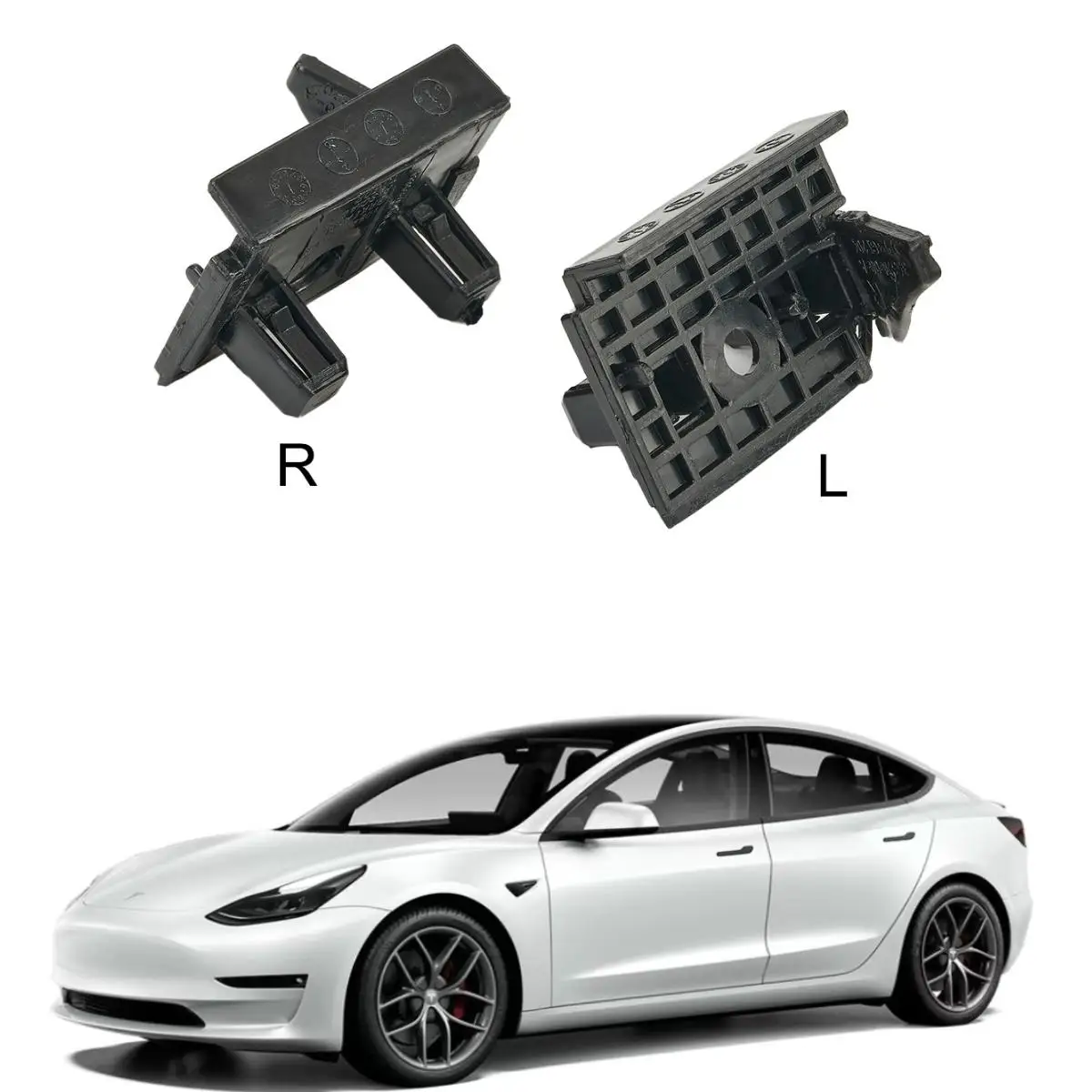 

For Tesla Accessories Model 3 Front Bumper Fixed Fender Small Black Bracket 1084171-00-F 1084172-00-F