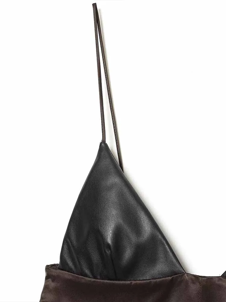 Neuzugänge im europäischen und amerikanischen Winterstil, modisches Damenbekleidungsdesign, asymmetrisches Patchwork-Oberteil mit Leibchen