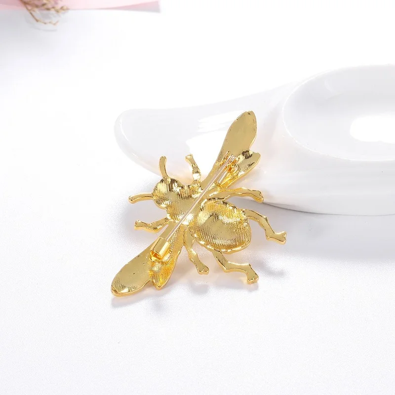 Gold Color  Brass Bee Brooch Charms High Quality Brooch Jewelry Findings Accessories Wholesale