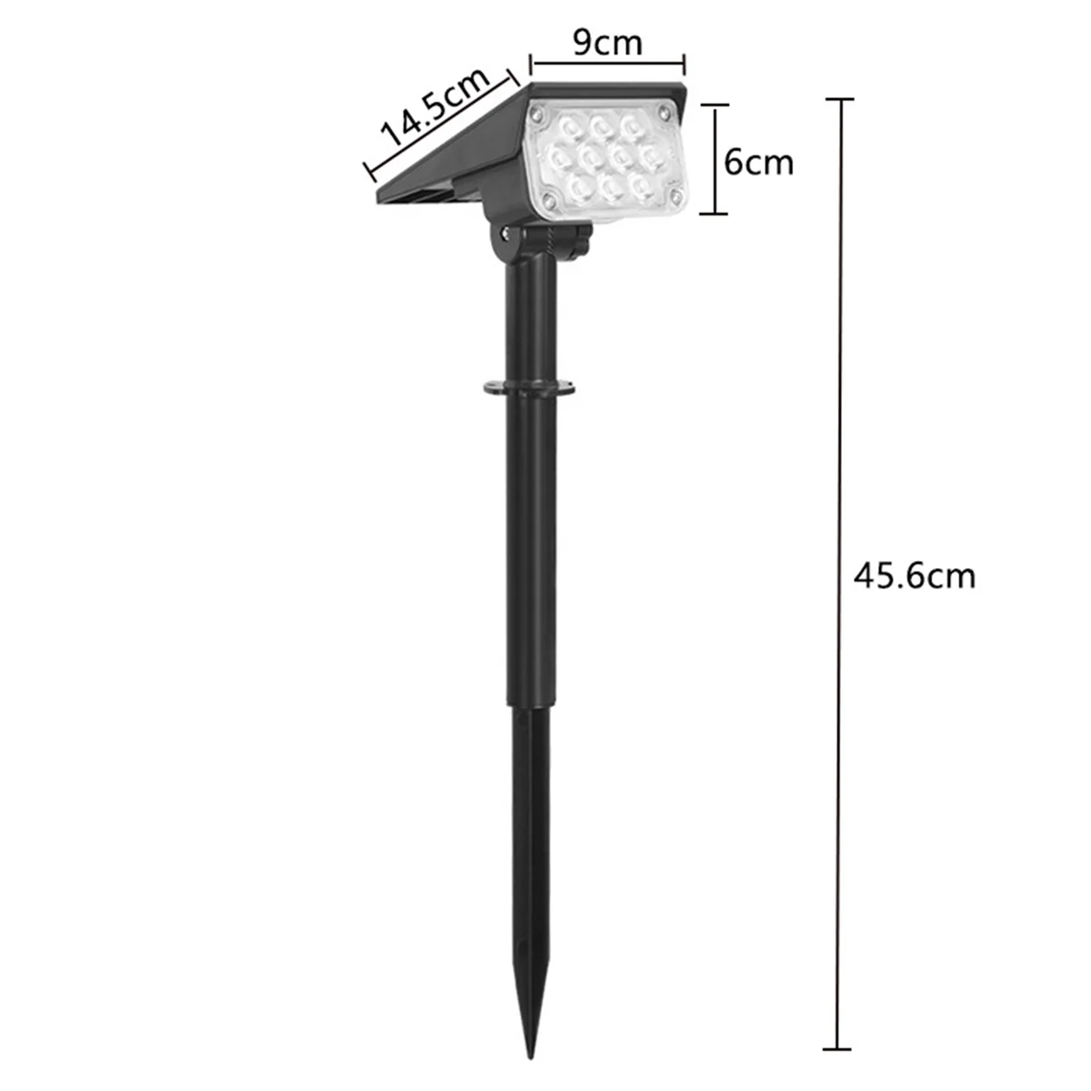 4 pçs solar led luz super brilhante verde gramado luz para jardim brilho ajustável holofote solar ip65 à prova dip65 água