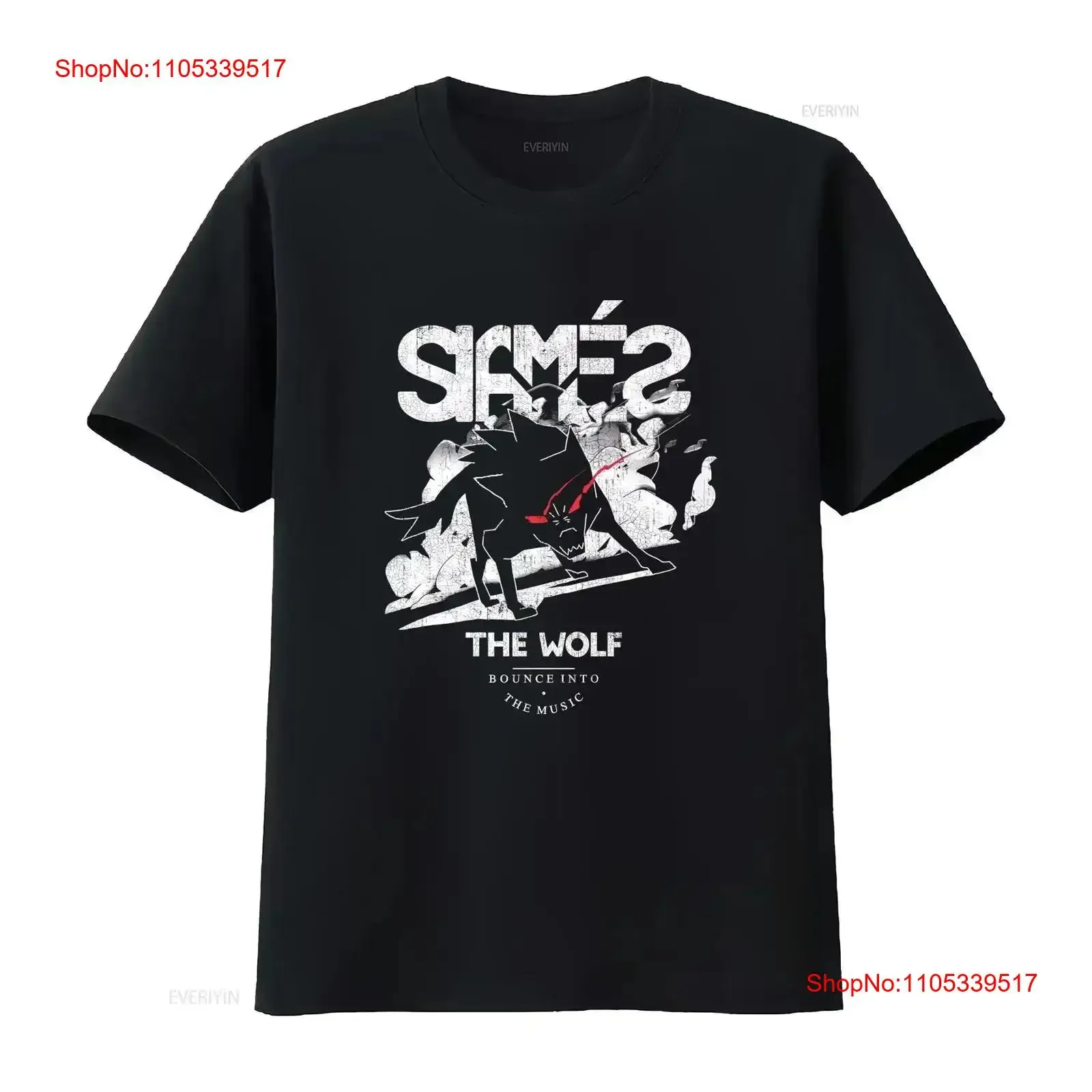 The Wolf Black Siames Bounce Into Music T Shirt vintage Washed Casual graphic streetwear Top For Everyday Wear homme vintage