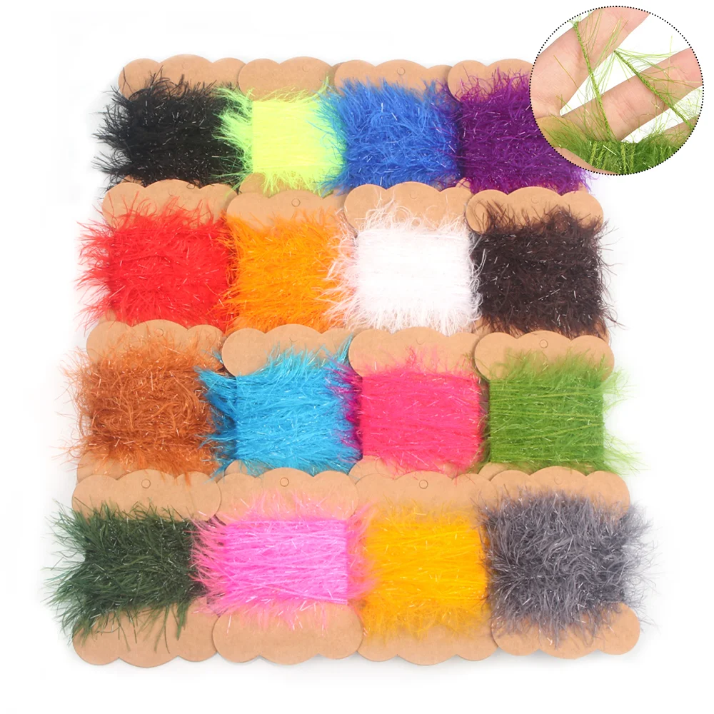 1 Stück/2 Stück 5M Ice Straggle Chenille Fliegenbindematerial für Jig-Köder Woolly Bugger Streamer Fliegenfischen Forellen- und Lachsangelköder
