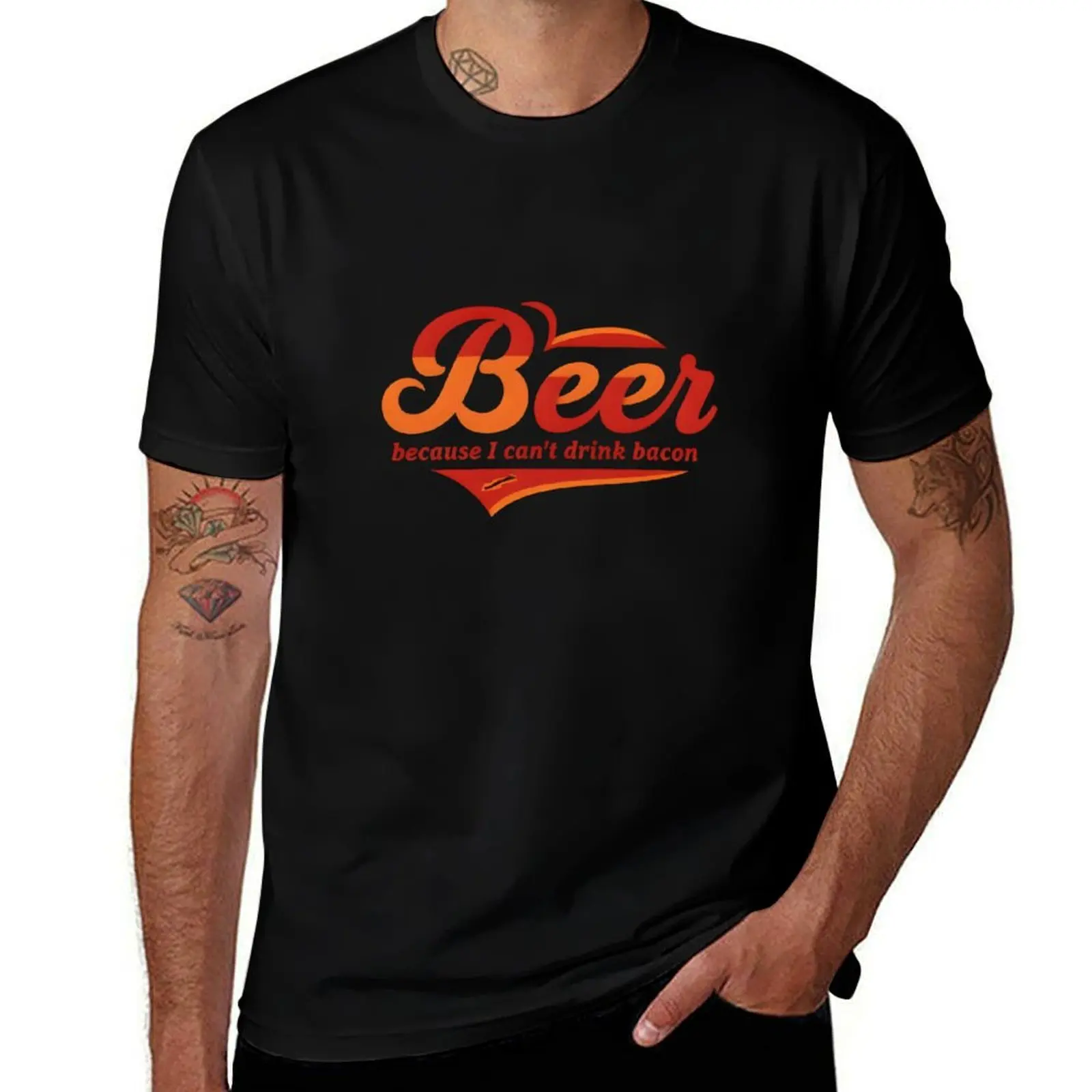 

Beer Because I Can't Drink Bacon T-Shirt quick-drying graphics funny costumes aesthetic clothes t shirts for men pack