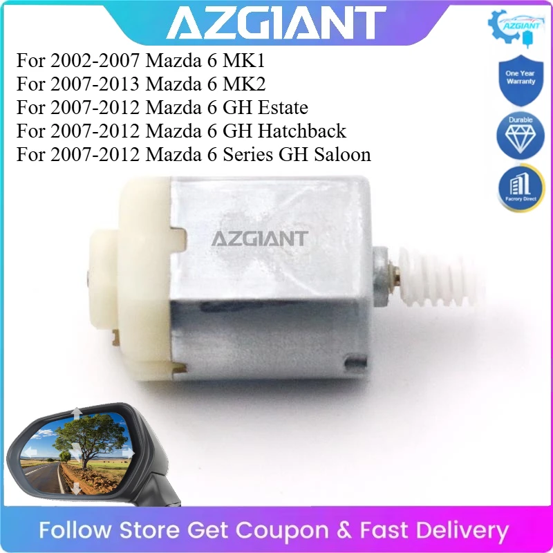 

AZGIANT for 2003-2012 Mazda 2 Series Car Side Rearview Mirror Adjust Actuator Inner Motor Original Parts Replace Safe Driving