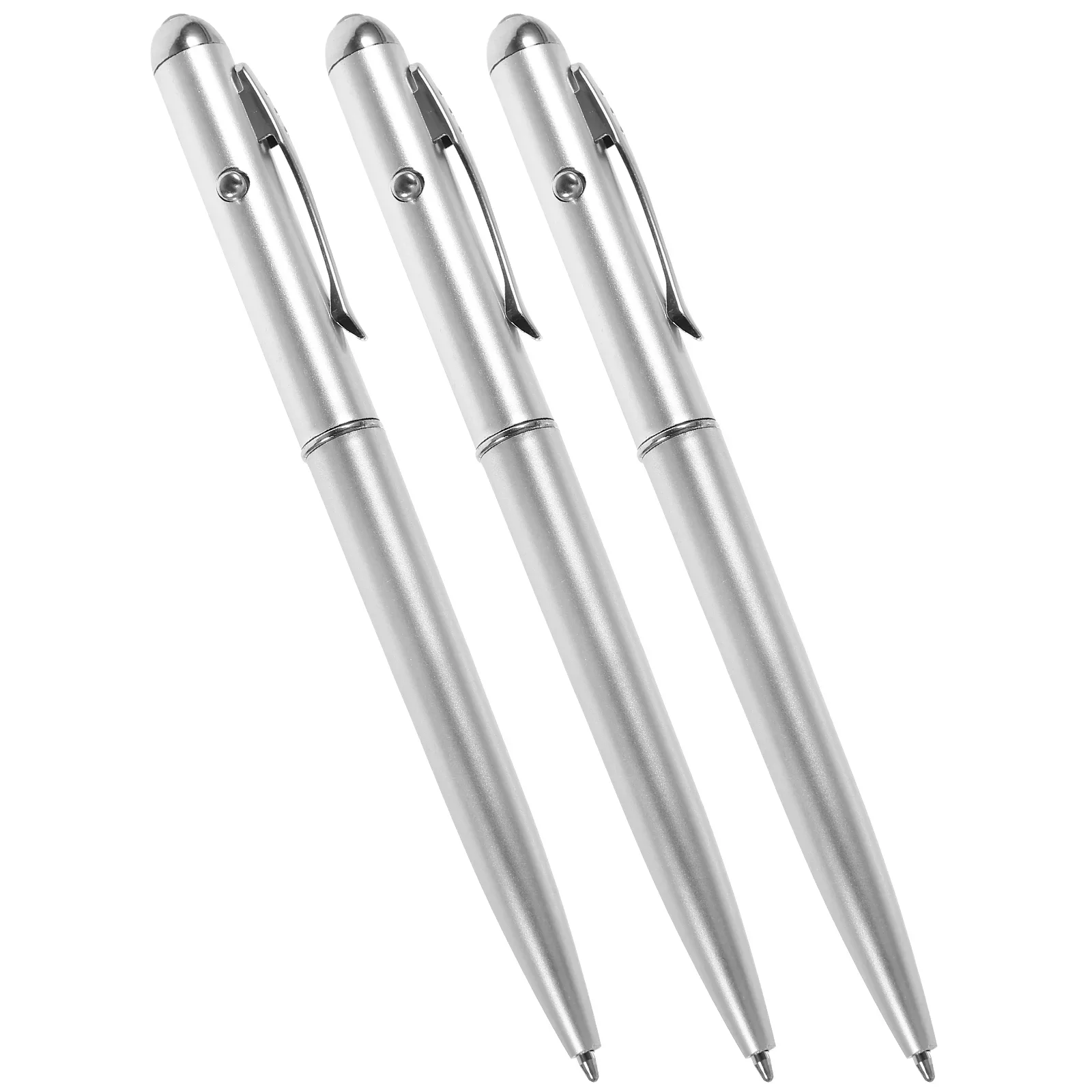 

3 шт. многофункциональная ручка со светодиодной подсветкой, невидимые чернила, безопасный материал, компактный размер, инструмент для обнаружения денег для проверки, УФ-ручка