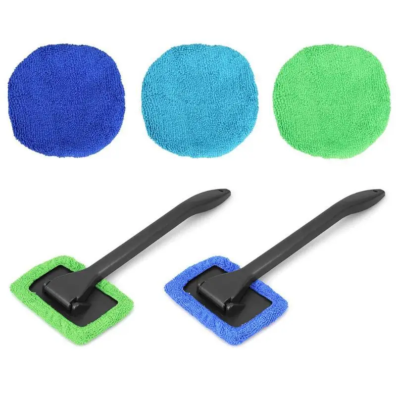 Car Window Cleaner Brush Kit Windshield Cleaning Wash Tool Inside Interior Auto Glass Wiper with Long Handle Car Accessories