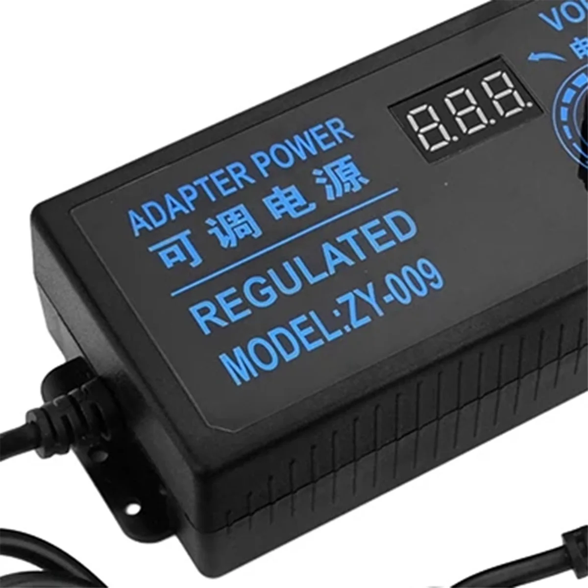 SMIEA Adjustable Voltage Power Supply Adapter AC100-240V to DV3V-24V 5A Digital Display Dimming Power Supply EU Plug