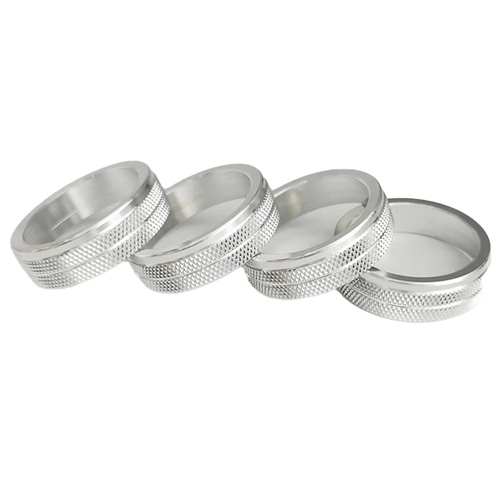

Easy Installation Knobs No Specific Size Silver Alloy Knob Covers Quick Upgrade Solution Modern Aesthetic Touch