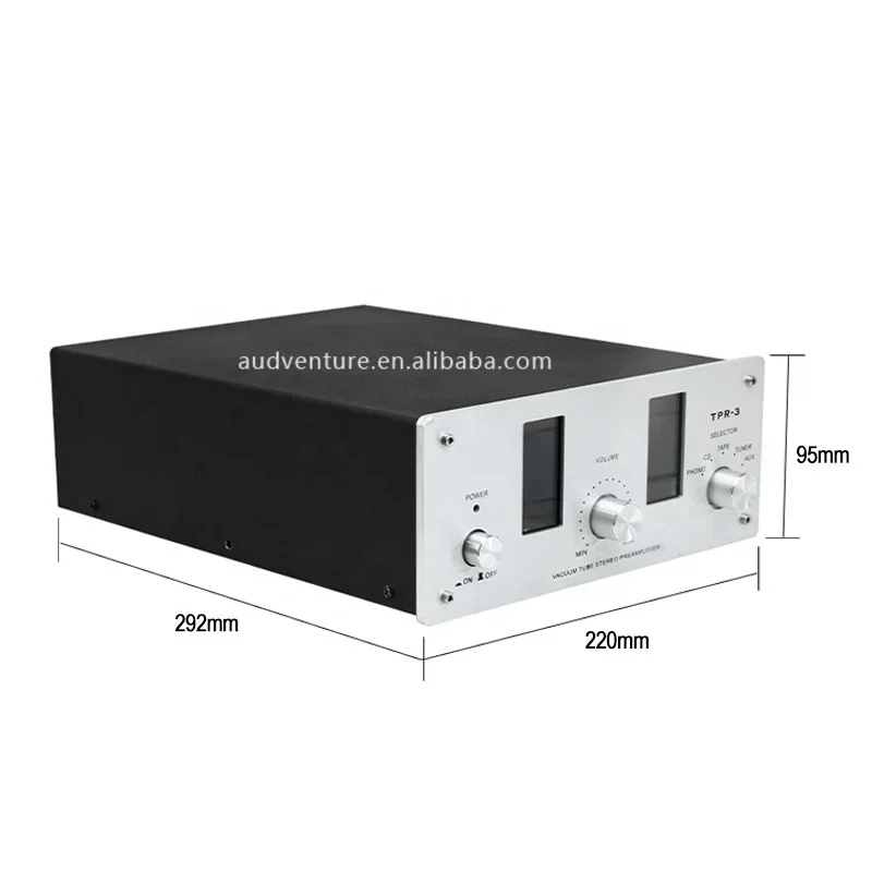 Pré-amplificador de mesa giratória de tubo de vácuo Mini Home HiFi Estéreo MM/MC Pré-amplificador de mesa giratória com entrada e saída RCA