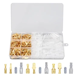 Box Insulated Male Female Wire Connector 2.8/4.8/6.3mm Electrical Crimp Terminals Termin Spade Connectors Assorted Kit