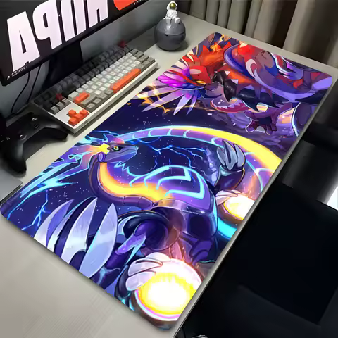 Colorful Gaming Keyboard Rug Laptop Japan Cool Anime Mouse Pad XXL Black P-pokemon Desk Mat PC Miraidon Gamer Cabinet Mousepad