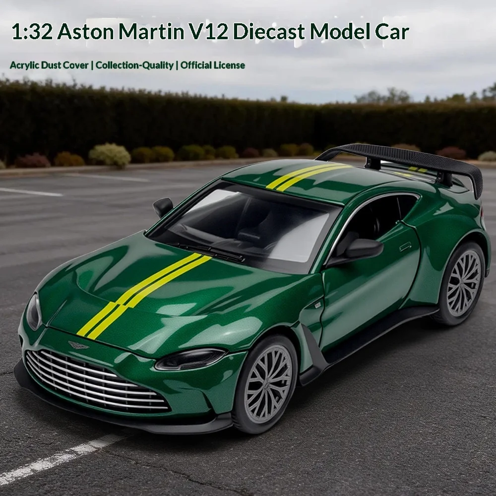 

RW Models 1:32 Aston Martin V12 Sports Car Die-cast Model, Collectible Alloy Replica for Display & Desk Decor
