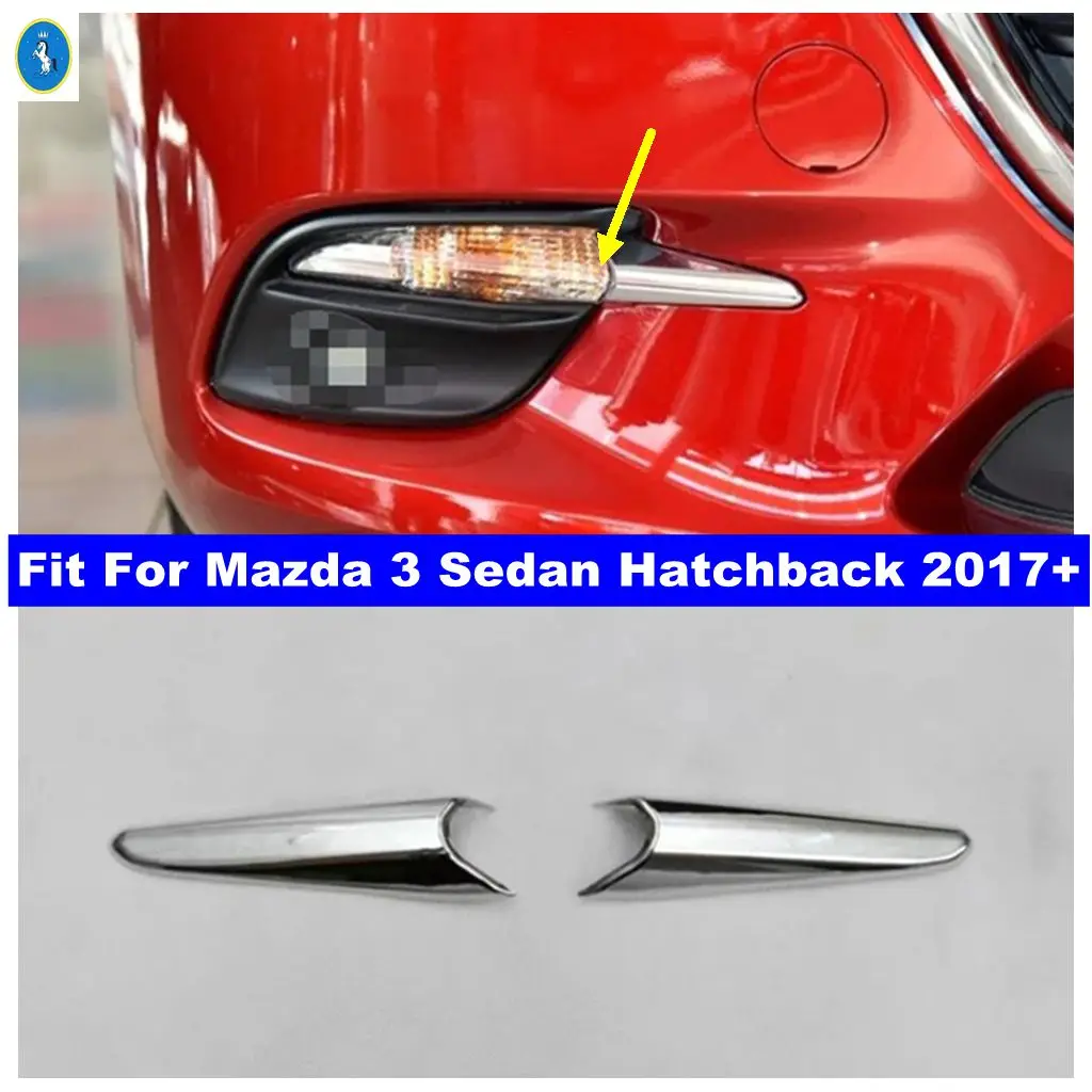 

Car Interior Front Fog Lamp Eyelid Eyebrow Turn Signal Lights Cover Trim Accessories Fit For Mazda 3 Sedan Hatchback 2017 2018