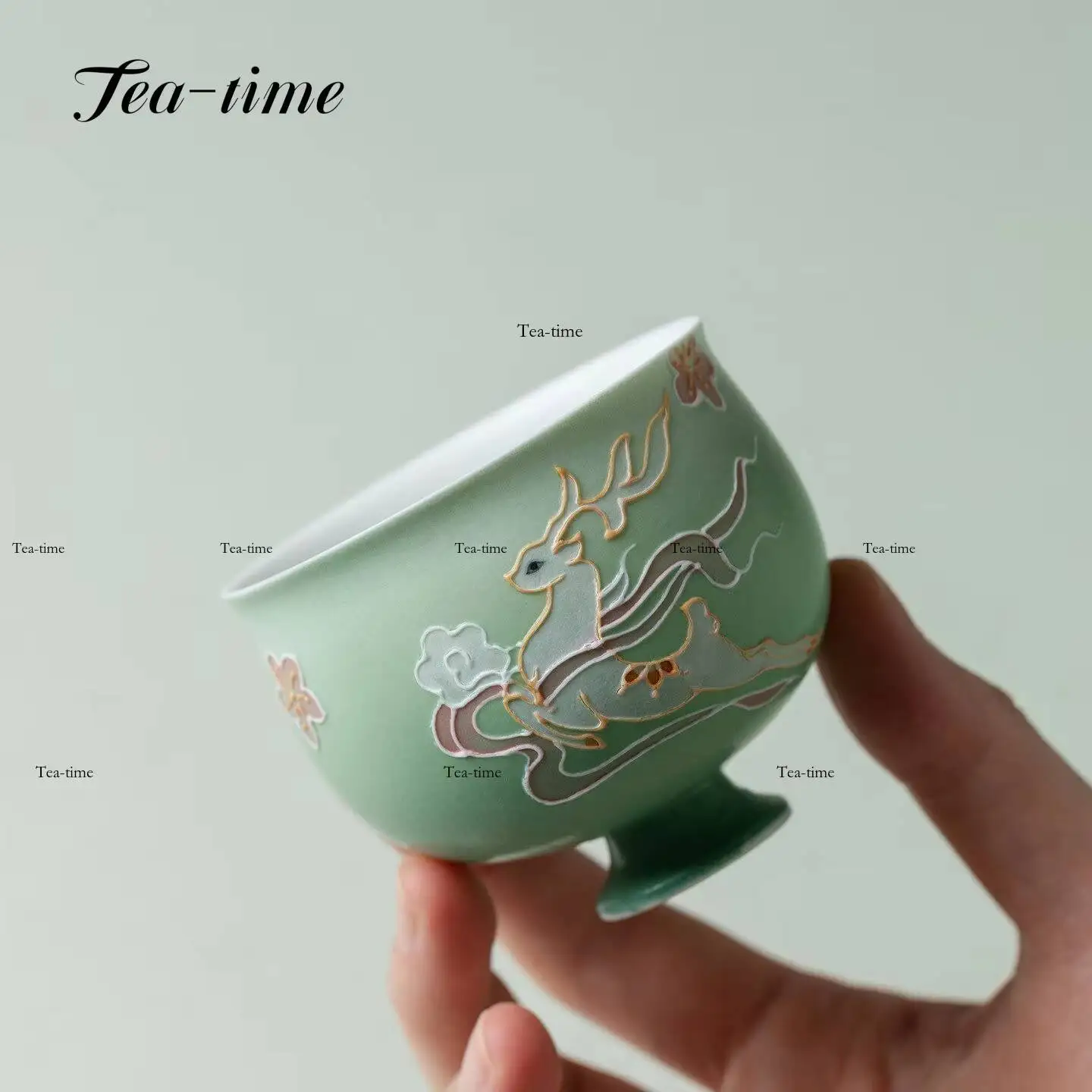 Hand-Painted Deer Tea Cup Ceramic Tea Bowl Round Cups Kung Fu Tea Set Personal Single Cup Teacups Unusual Maker Puera Mate Puer