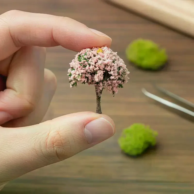 Mini Artificial Flower Trees With Vivid Colors And Realistic Look Perfect For Fairy Garden Micro Landscape DIY Decor