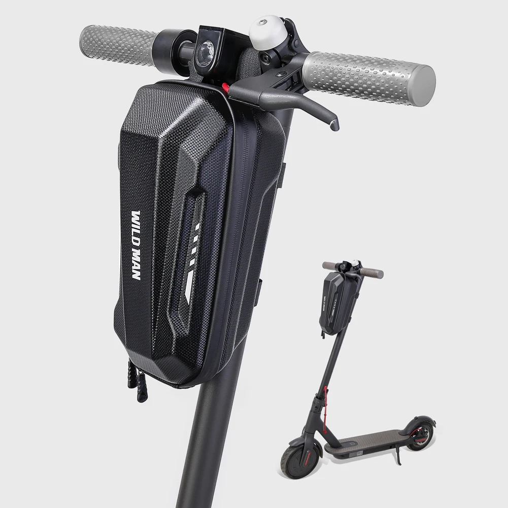 

WILD MAN Top Front Tube Frame 2L/3L Front Storage Hanging Bag Large Capacity Waterproof Night Reflective for M365 PRO 2 KUGOO M4