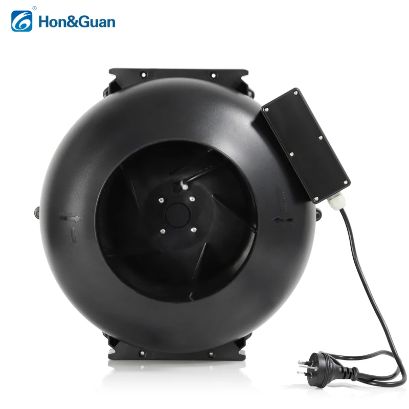 hon&gu an 8 Inch High Quality Polypropylene Flexible Installation Silent Circular Centrifugal Duct Fan