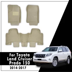 Car Floor Mats For Toyota Land Cruiser Prado 150 2017 2016 2015 2014 Auto Interior Accessories Waterproof Anti-dirty Automobiles